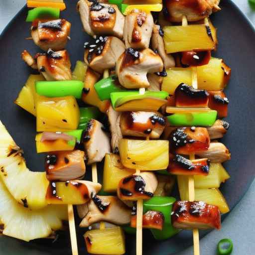 Teriyaki Chicken and Pineapple Kabobs