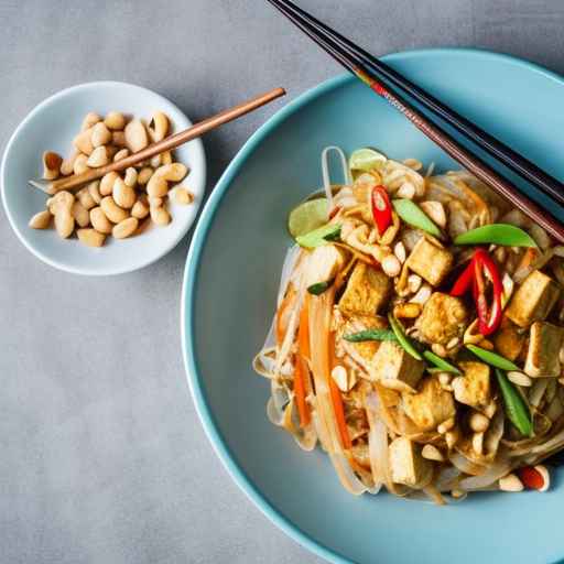 Thai-style Pad Thai with Tofu and Peanuts