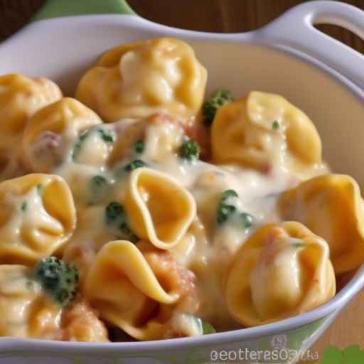 Three-cheese tortellini casserole