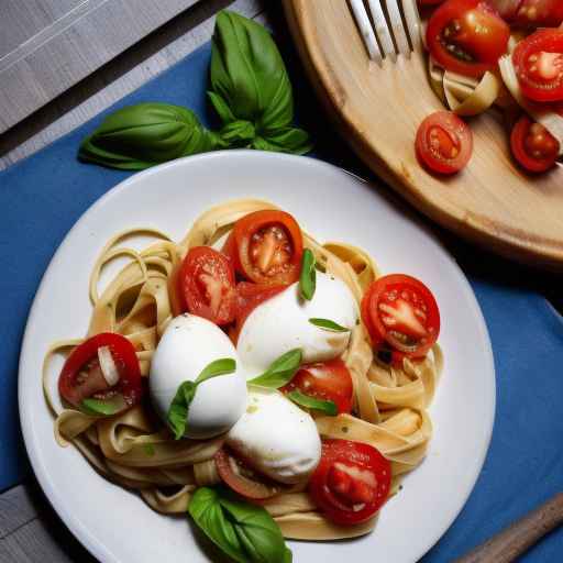 Tomato and Basil Linguine with Fresh Mozzarella