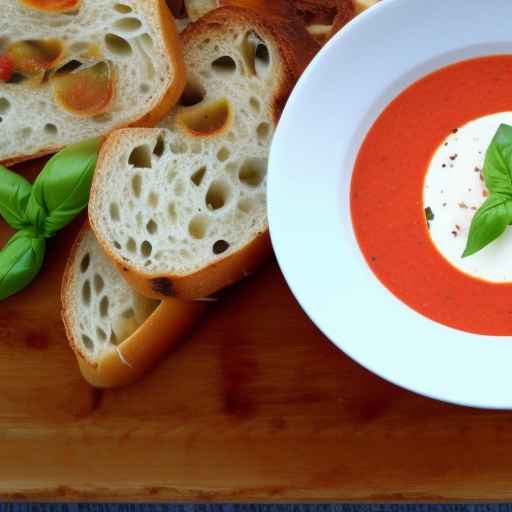 Tomato, Basil, and Mozzarella Gazpacho