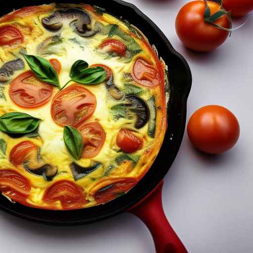 Tomato, Mushroom, and Mozzarella Frittata