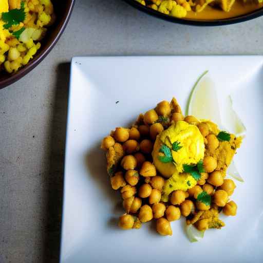 Trinidadian doubles with curried chickpeas and scrambled egg