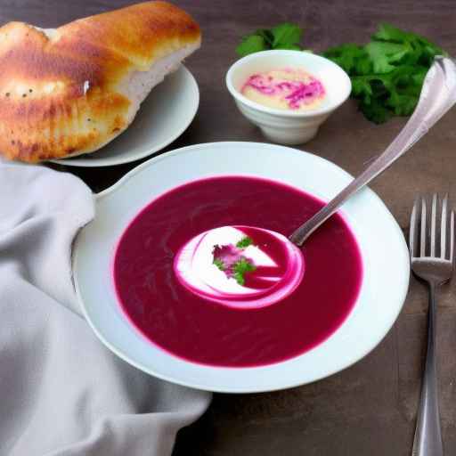 Turkey and Beet Borscht with Yogurt