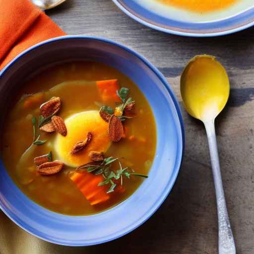 Turnip and Carrot Borscht with Turmeric and Cumin