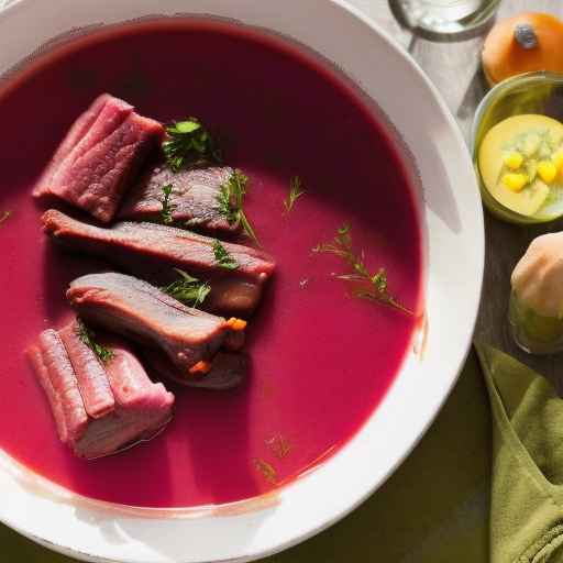 Ukrainian Red Borscht with Pork Ribs