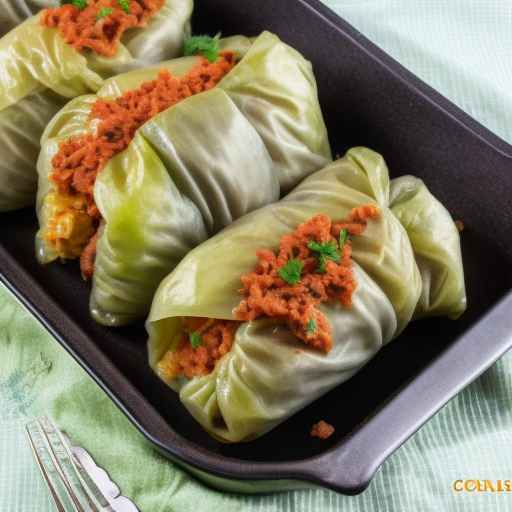 Ukrainian Stuffed Cabbage Rolls with Chicken and Rice