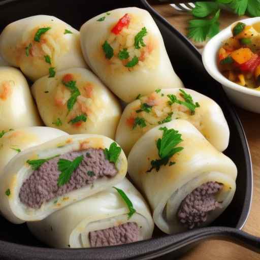 Ukrainian Stuffed Rolls with Lamb and Rice