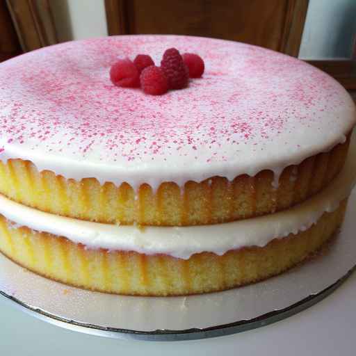 Vanilla Cake with Raspberry Filling