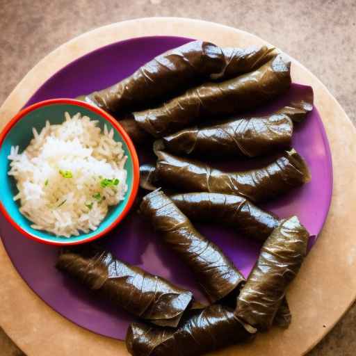 Veal and Rice Stuffed Grape Leaves