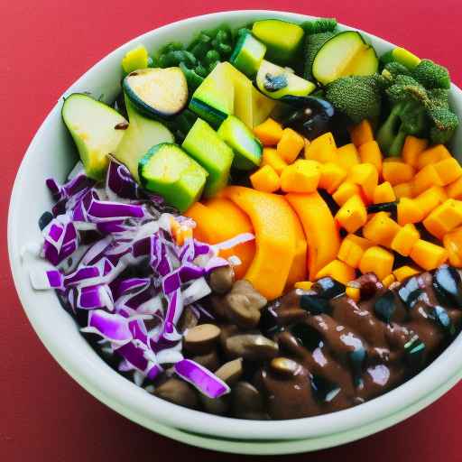 Vegan Buddha Bowl with Colorful Veggies