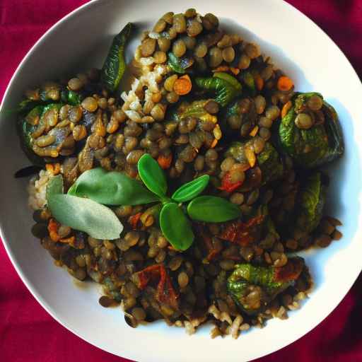 Vegan Dolma with Lentils and Brown Rice