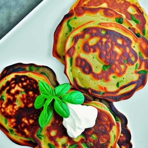 Vegetable Pancakes with Sour Cream