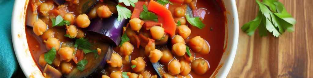 Vegetarian Goulash with Chickpeas and Eggplant