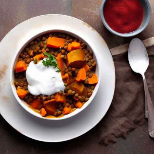 Vegetarian Goulash with Sweet Potatoes and Lentils