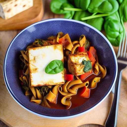 Vegetarian Goulash with Tofu and Spinach