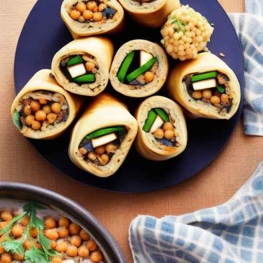 Vegetarian Stuffed Rolls with Barley and Chickpeas