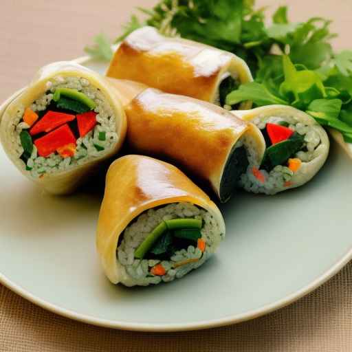 Vegetarian Stuffed Rolls with Buckwheat and Vegetables