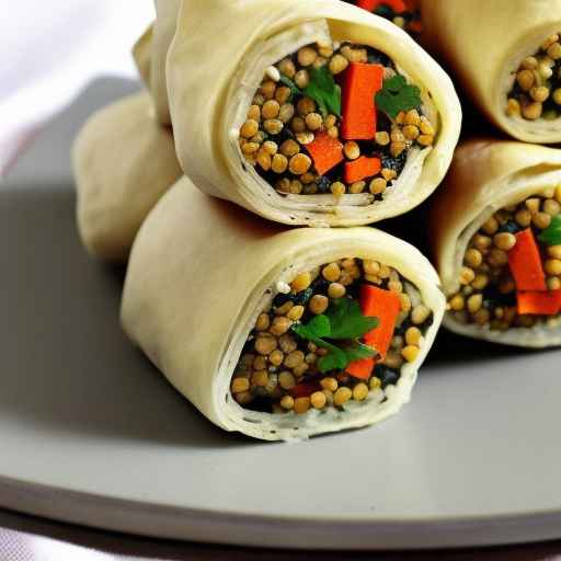 Vegetarian Stuffed Rolls with Bulgur and Lentils