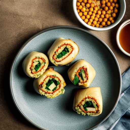 Vegetarian Stuffed Rolls with Couscous and Chickpeas