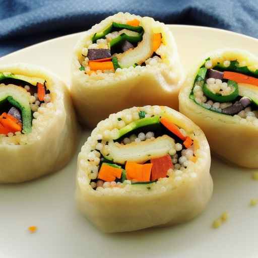 Vegetarian Stuffed Rolls with Couscous and Vegetables