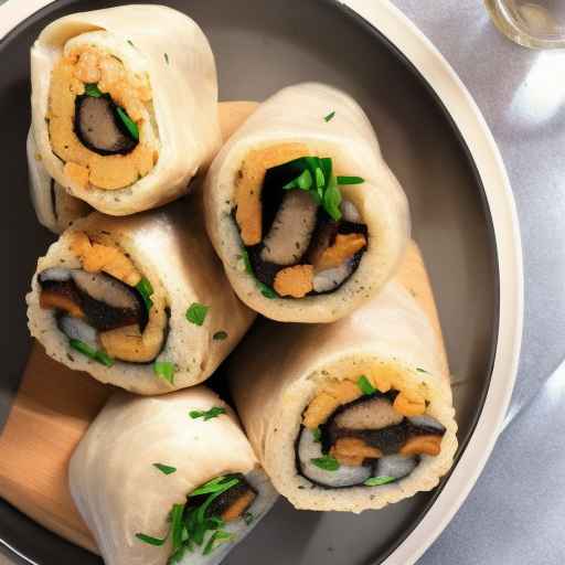 Vegetarian Stuffed Rolls with Millet and Mushrooms