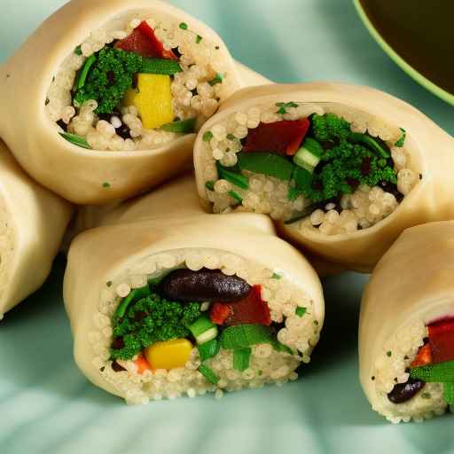 Vegetarian Stuffed Rolls with Quinoa and Beans