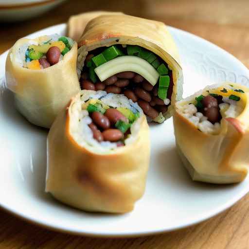 Vegetarian Stuffed Rolls with Rice and Beans