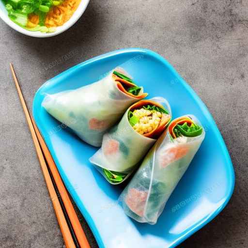 Vietnamese spring rolls with scrambled egg