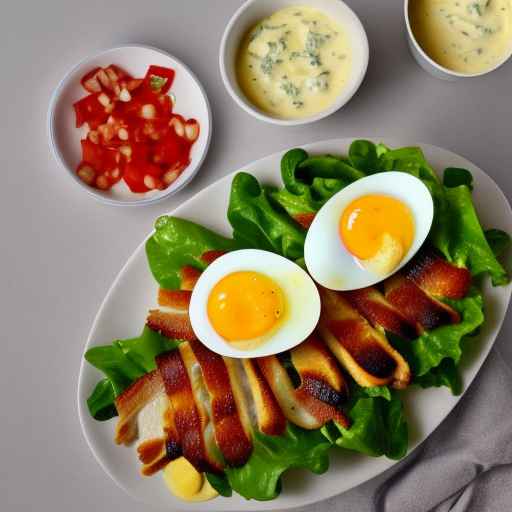 Warm Chicken, Bacon, and Egg Salad with Mayonnaise Dressing