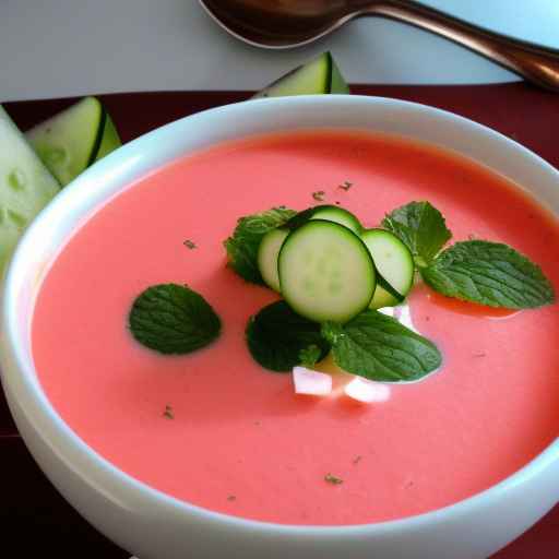 Watermelon and cucumber soup