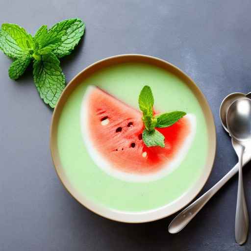 Watermelon and mint soup