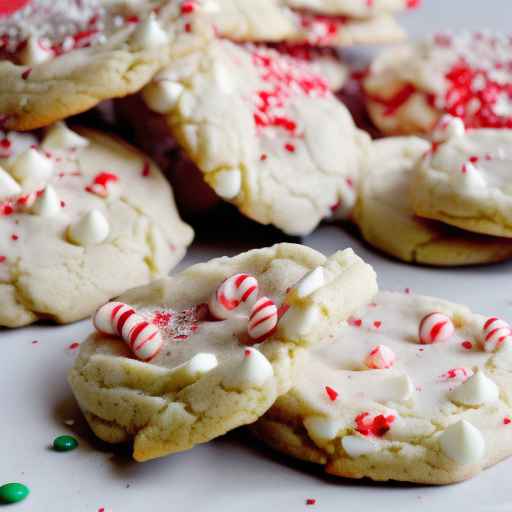 White Chocolate Peppermint Bark Cookies