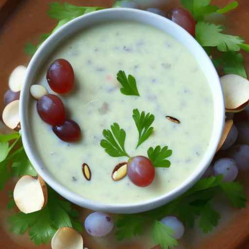 White gazpacho with almonds and grapes