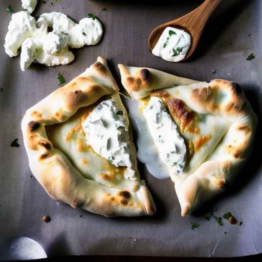 White Pizza Calzone with Ricotta, Mozzarella, and Garlic