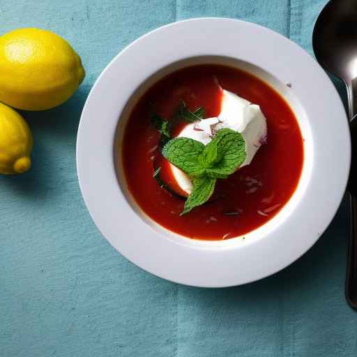 Zucchini Borscht with Mint and Lemon